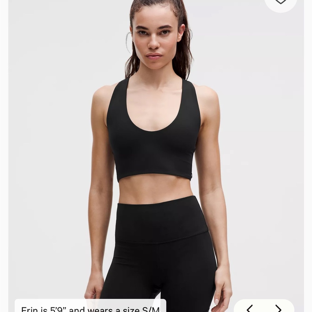 lululemon athletica Black Racerback Sports Bra